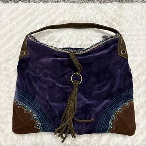Purple and Brown Hobo Bag by Rt 66